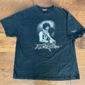 Vintage Y2K Jimmy Hendrix Music Cracked ODM 2XL Faded Black Band Rock Grunge